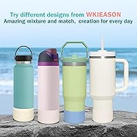 Vista 6 de WK IEASON 2 Piezas Protector de Base Boot para Vaso Stanley Quencher Adventure 40oz y Stanley IceFlow 20oz 30oz, Stealth Landing-2.83 pulgadas