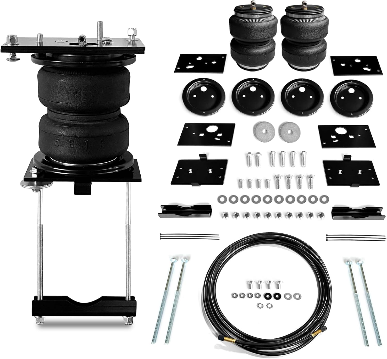 Rear Air Spring Bag Suspension Kits Fit For 2014-2023 Do-dge Ram 2500 2WD/4WD Ram 2500 2WD/4WD OEM Replace Airlift 88289 LoadLifter 5000 Ultimate Air Spring Suspension Kit