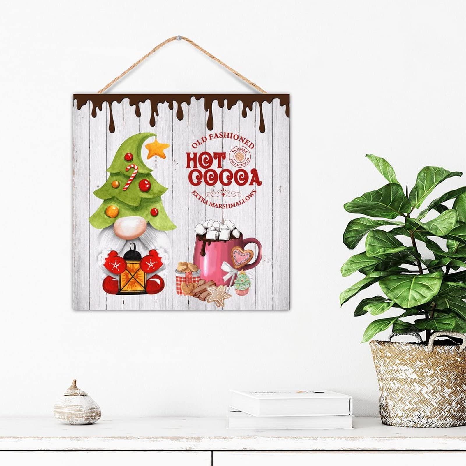Nain de jardin de Noël en bois pour ambiance chambre enfant