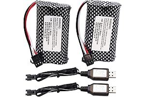 2-Pack 6.4V Rechargeable Batteries Designed for Huina 1575 RC Construction Truck