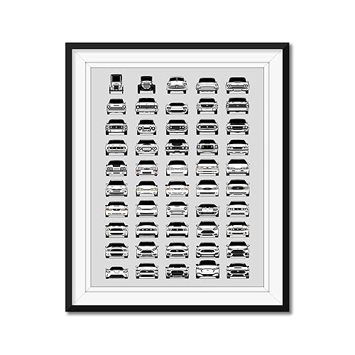 Miniatura 7 de Handmade Poster compatible with Ford Evolution Print Wall Art Décor of the Best of Ford Generations - American, 8x10" Satin Print (Unframed) - Gift