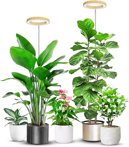 Miniatura 29 de Luz de Crecimiento para Plantas, 48 LEDs de Espectro Completo Luces de Crecimiento para Plantas de Interior, Luz de Crecimiento de Halo Pequeña