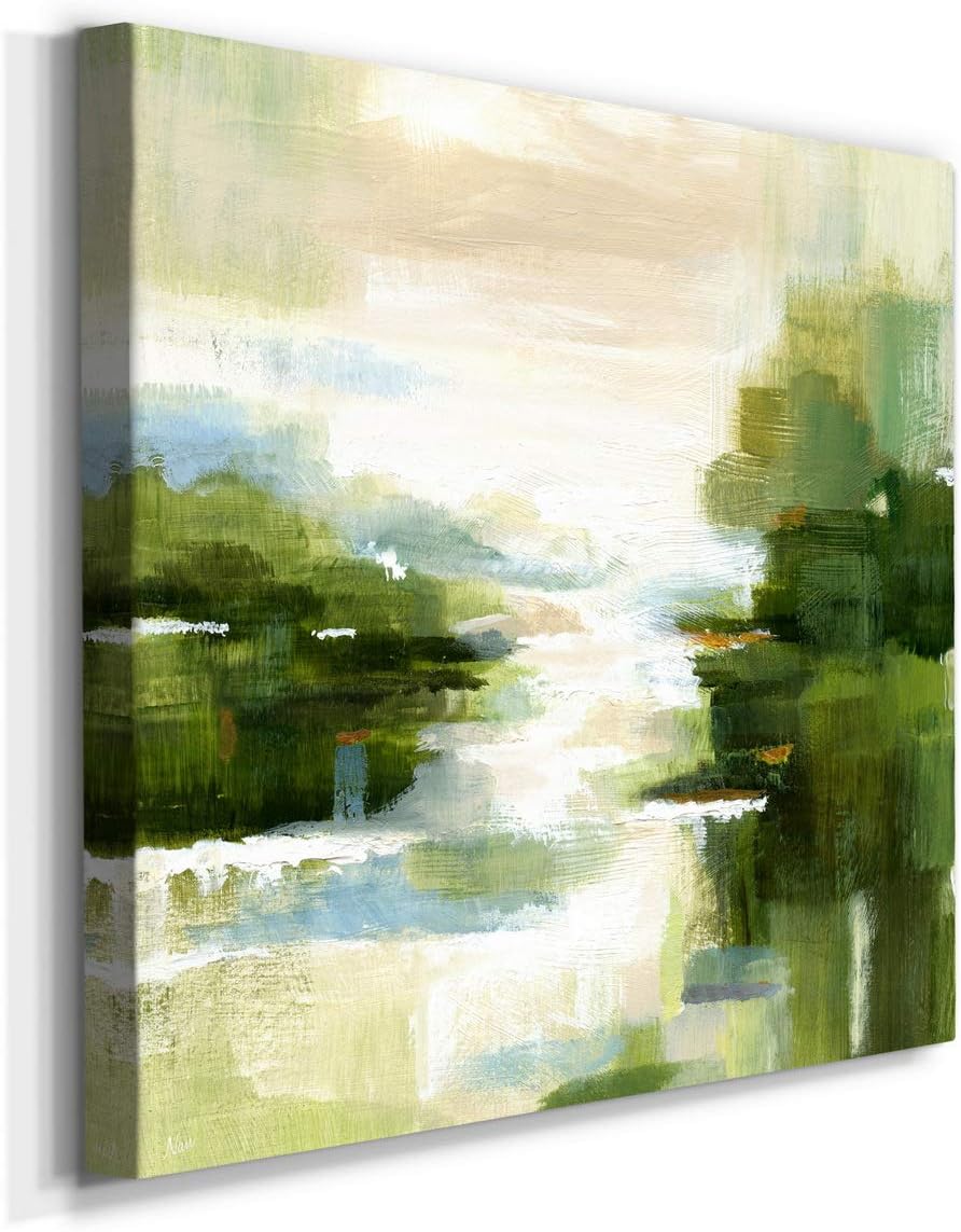 Square Canvas Wall Art Print Abstract Flower Picture Painting Decoration for Living Room Bedroom Bathroom Office, Ready to Hang