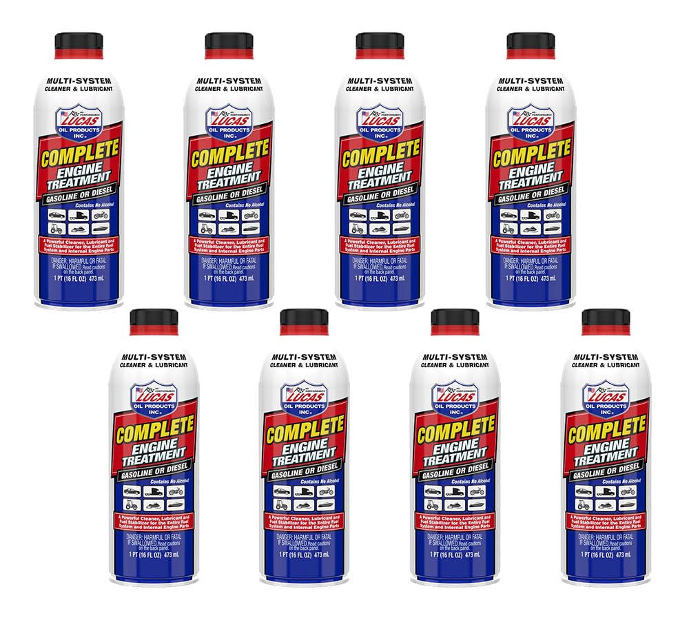 8 Pack Lucas Oil 10016 Complete Engine Treatment - 16 Ounce