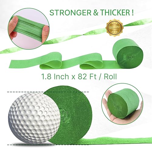 Vista 167 de PartyWoo Serpentinas de papel crepé verde, 6 rollos de 492 pies, paquete de papel crepé verde bosque esmeralda cazador para graduación, Navidad