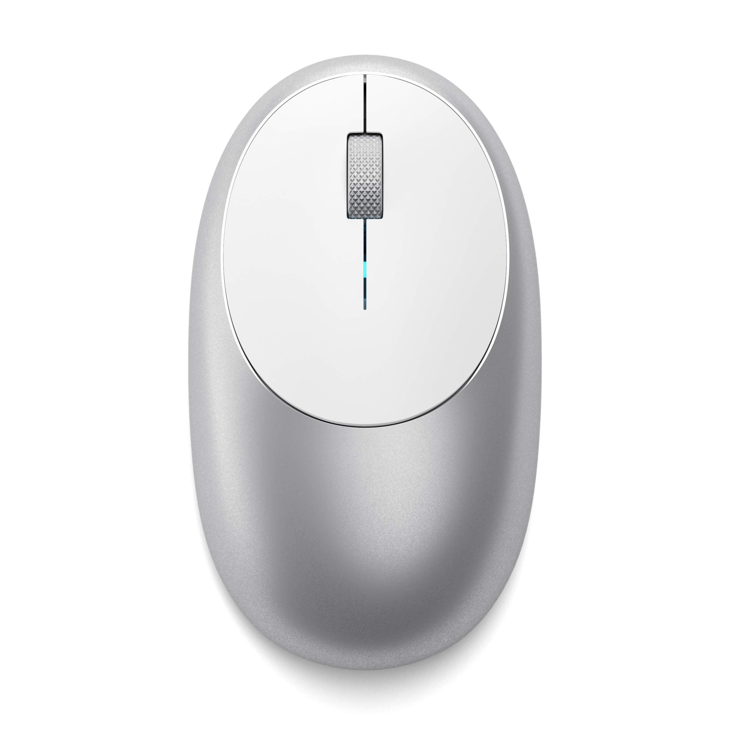 Satechi Aluminum M1 Bluetooth Wireless Mouse Charging Type-C Port (Compatible with Mac Mini, iMac, MacBook, iPad and More 2012 and Later Mac Devices) (Silver)