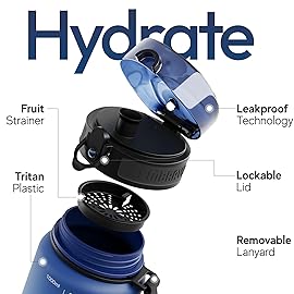 Embrava 32oz Sports Water Bottle - BPA & BPS Free - Fast-Flow Flip Top Lid - Leak Proof, Durable Tritan Plastic - 1 Liter, Spill Proof - For Gym, Fitness, Hiking, Workout & Travel