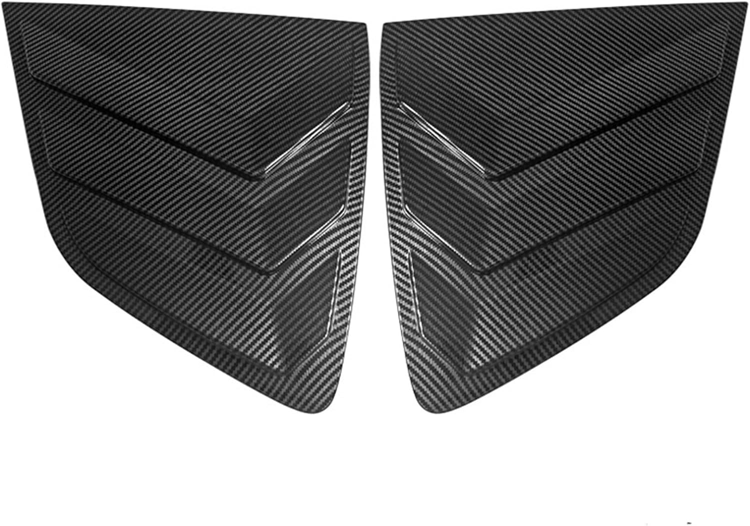 Window Louvers Compatible With Volkswagen Tiguan 2018-2022 2023 2024 ABS Rear Side Window Blinds Louver Cover Trim Auto Accessories(Glossy Black)