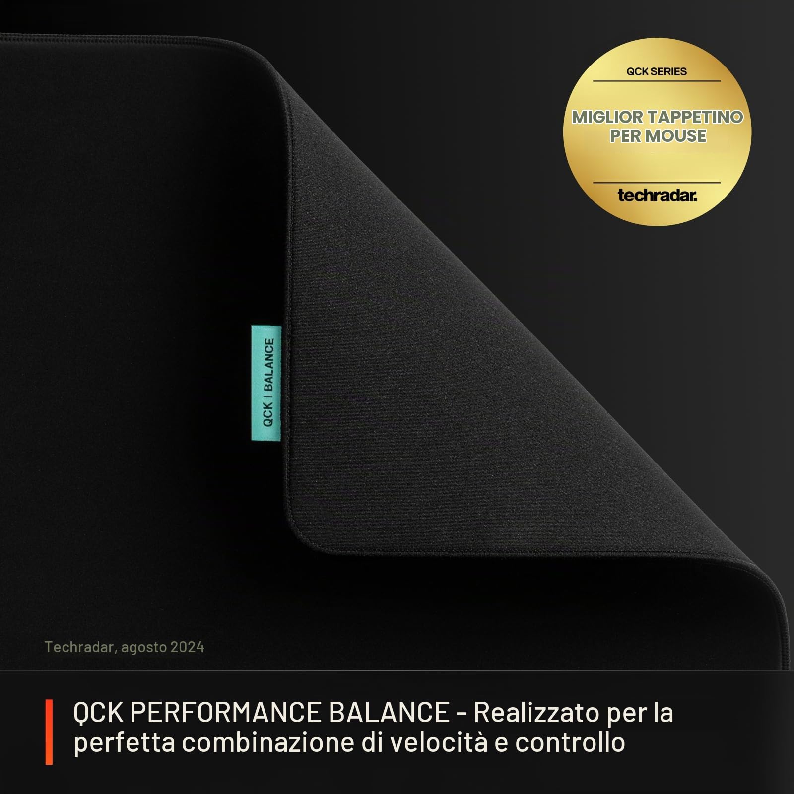 SteelSeries QcK XL Performance Balance Gaming Mousepad - Densità extra per una scorrevolezza fluida - Cuciture a basso profilo - Base in gomma neoprene antiscivolo - 40 x 87,5 cm - FPS, MOBA, RTS, MMO