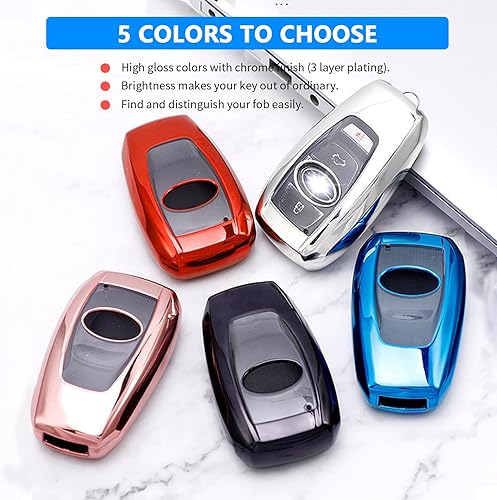 Miniatura 6 de QBUC Funda para llavero Subaru Forester XV CrossTrek Ascent Outback Legacy Impreza STI WRX BRZ (negro)