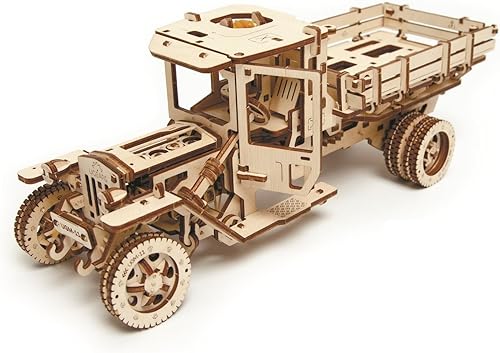 Ugears UGM-11Truck Brain Teasers, 3D DIY Wooden Puzzle, Construction Kit Self-Assembly Mechanical Model, Valentine's Gift