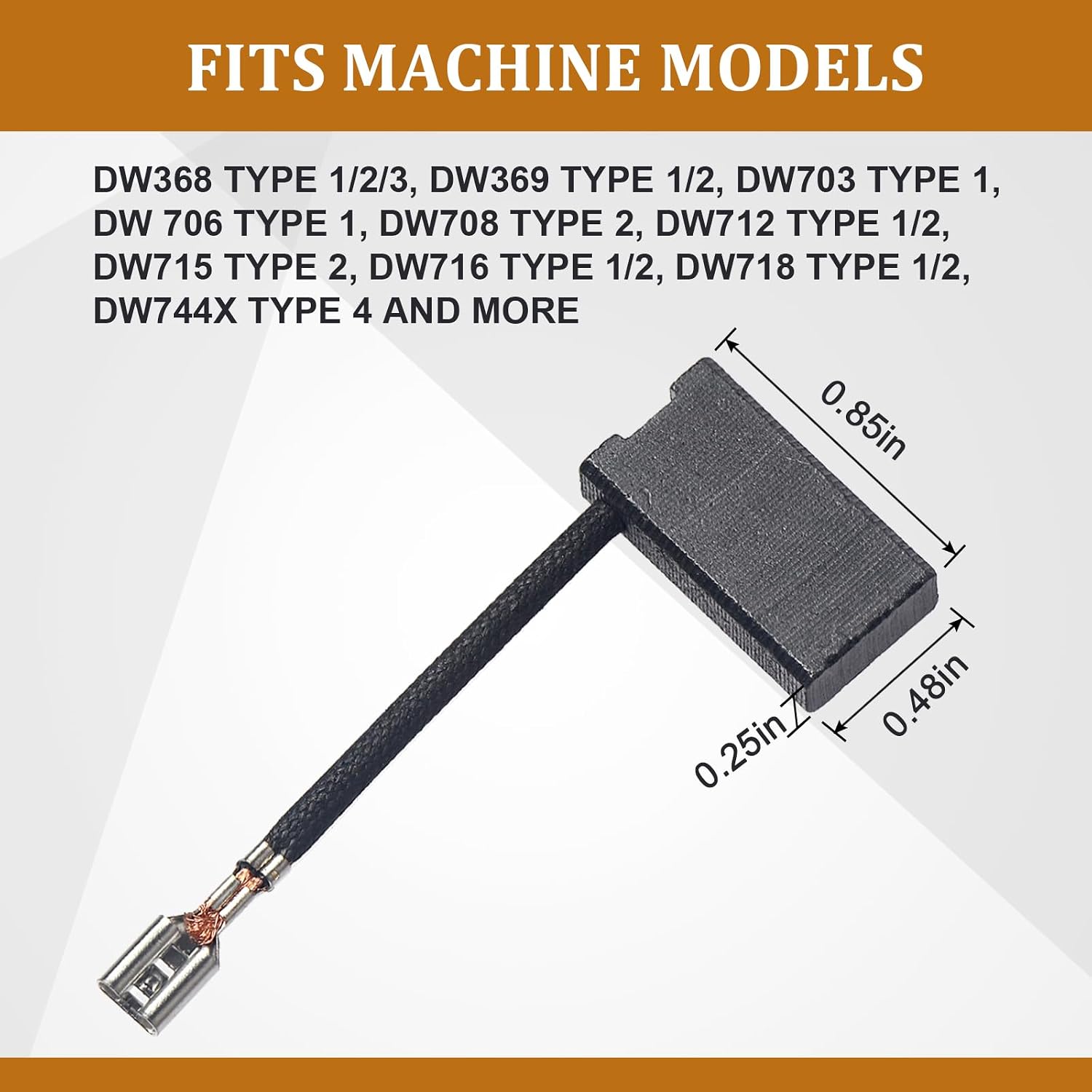 381028-08 381028-02 Carbon Brush Compatible with DWS780 DW718 DW717 DW716 DW715 DW708 DW706E DW703 DW702 DW368(10 Pack)