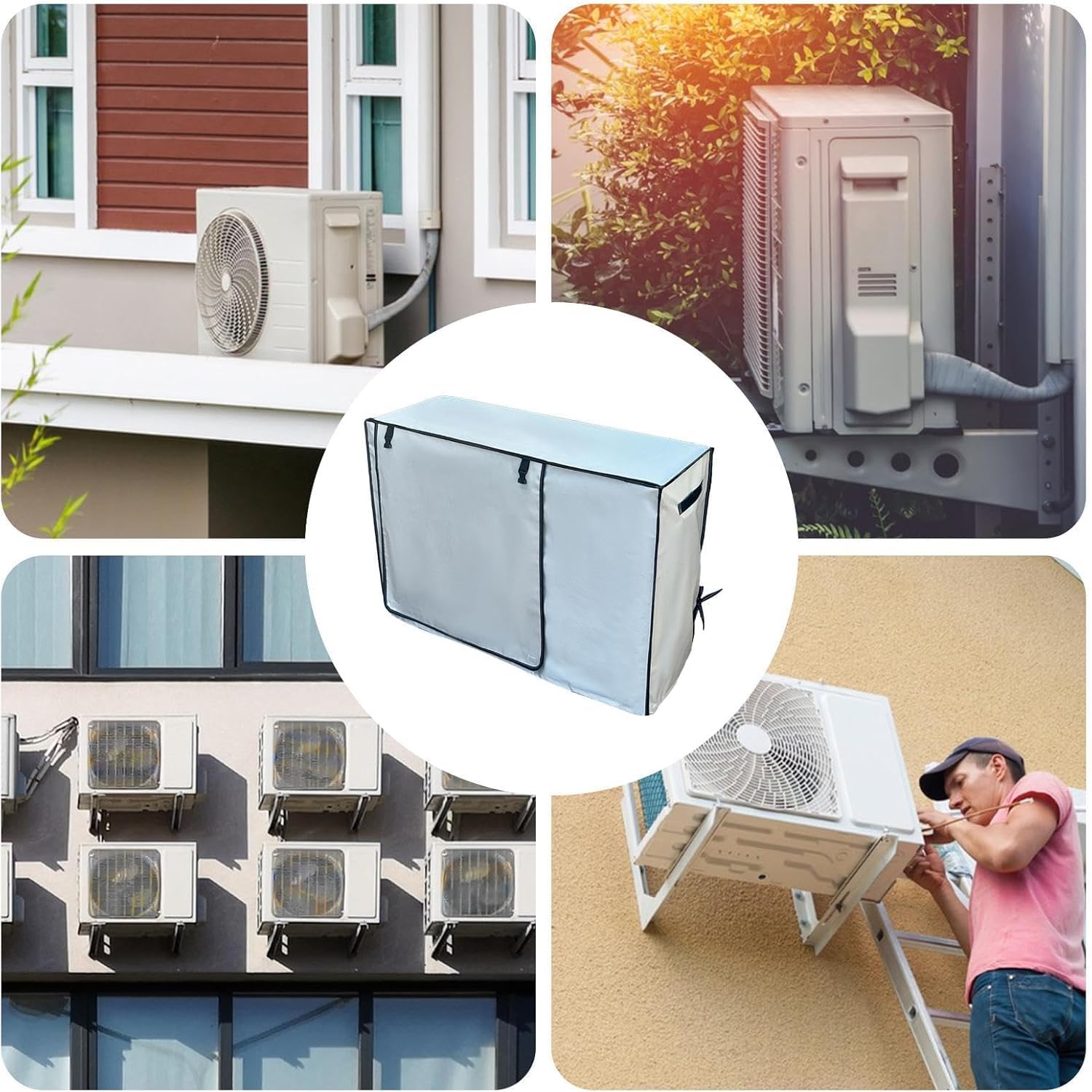 Funda Oxford Transpirable e Impermeable for Aire Acondicionado, Ideal for Proteger la Unidad Exterior.