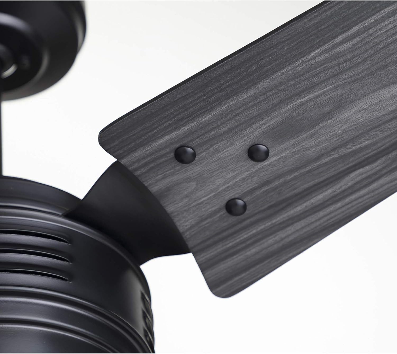 Luminance Avenue LED Ceiling Fan Large 60 Inch Fixture with Dimmable Lighting and Wall Control Contemporary Design with Downrod for Overhead Hanging, Barbeque Black