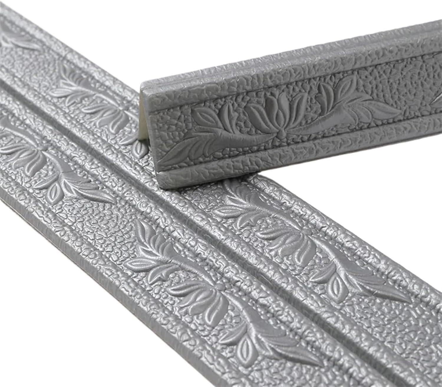 JvFbjLF 3D Foam Self-Adhesive Wall Trim Skirting