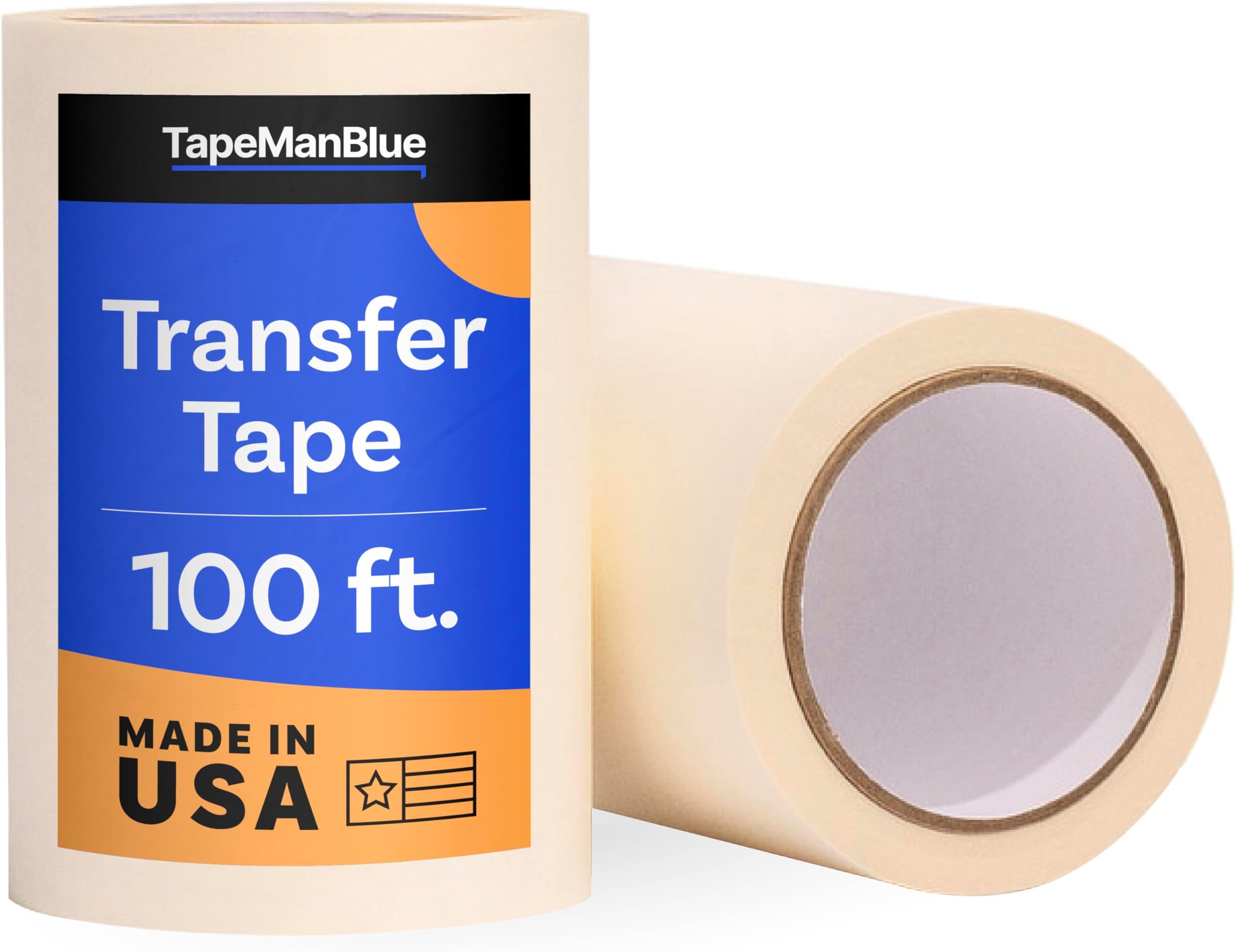 Transfer Tape for Vinyl, 15.24 cm x 100 feet, Paper with Medium-High Tack Layflat Adhesive. American-Made Application Tape for Craft Cutters and Sign Makers