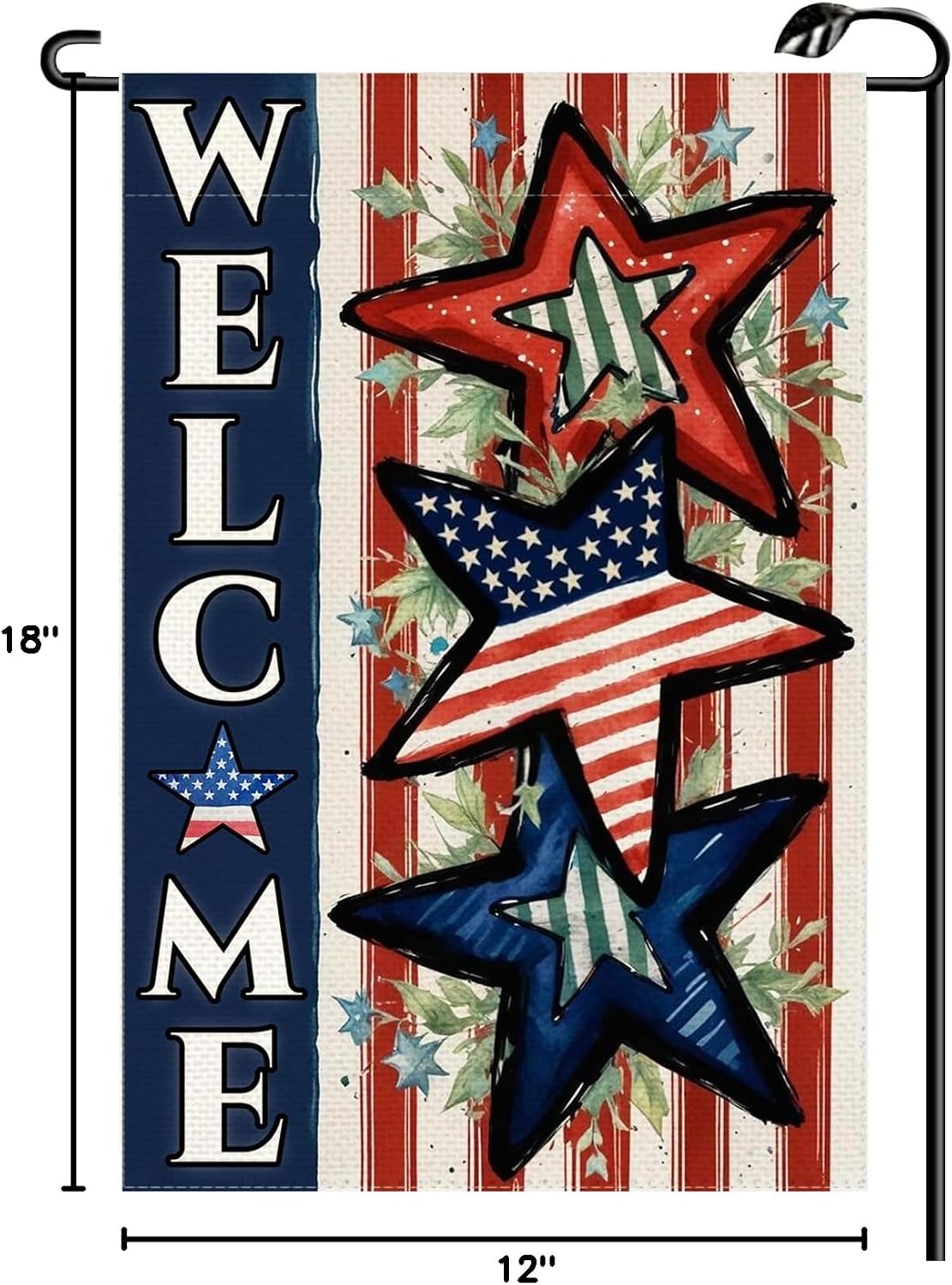 Independence Day 4th of July Garden Flag 12x18 Inch Double Sided Patriotic American Stars and Stripes Memorial Day Welcome Small Flags Outside Decoration For Yard (ONLY FLAG) MD11 image 2