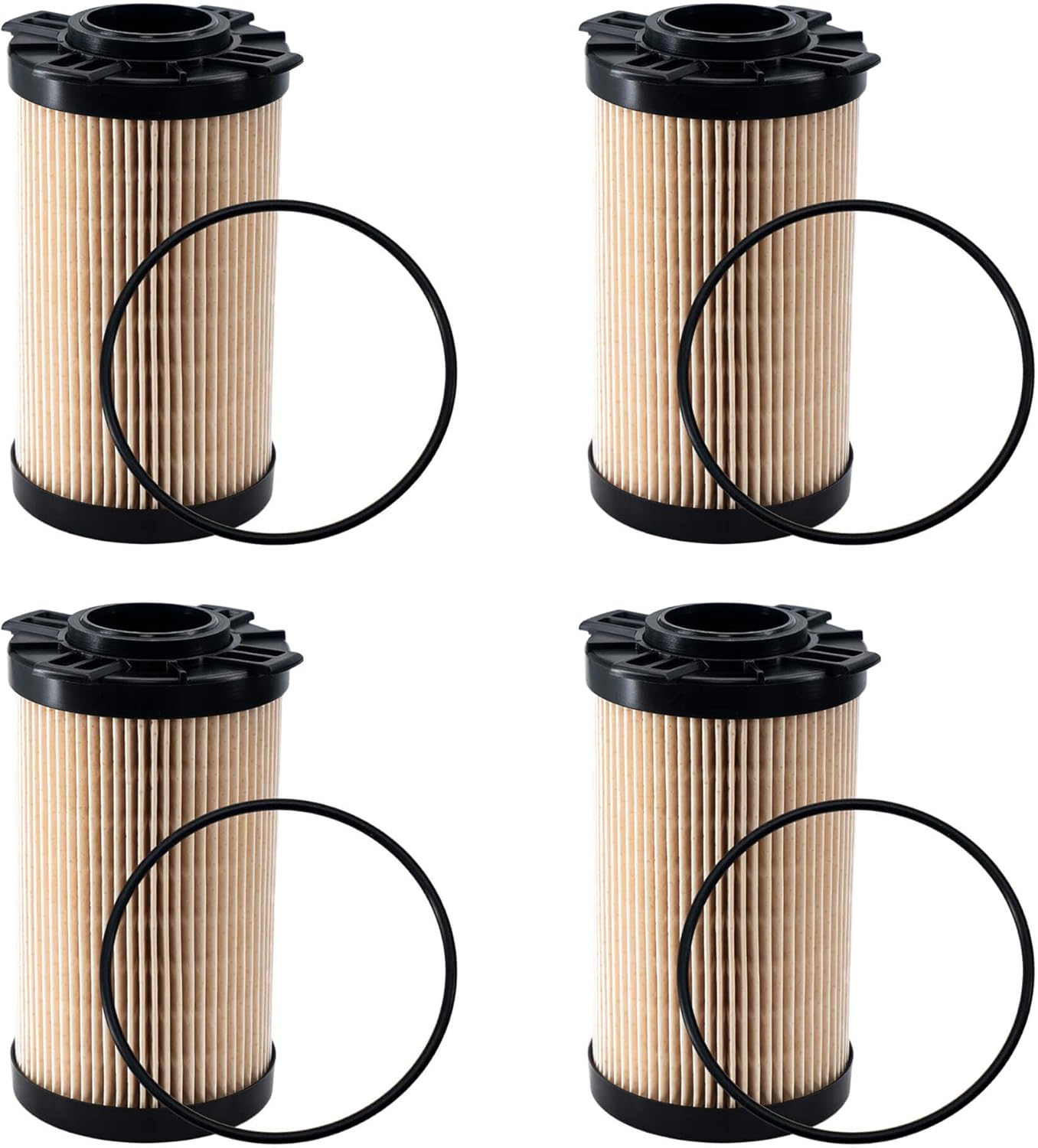 FF266 Fuel Filter 4-Pack Kit Compatible with Cummins ISB6.7, ISF3.8, ISBE4/5, IG11, IG12, Otokar C280, 180C, 180T, 180U #Replaces 5335504, 800154401