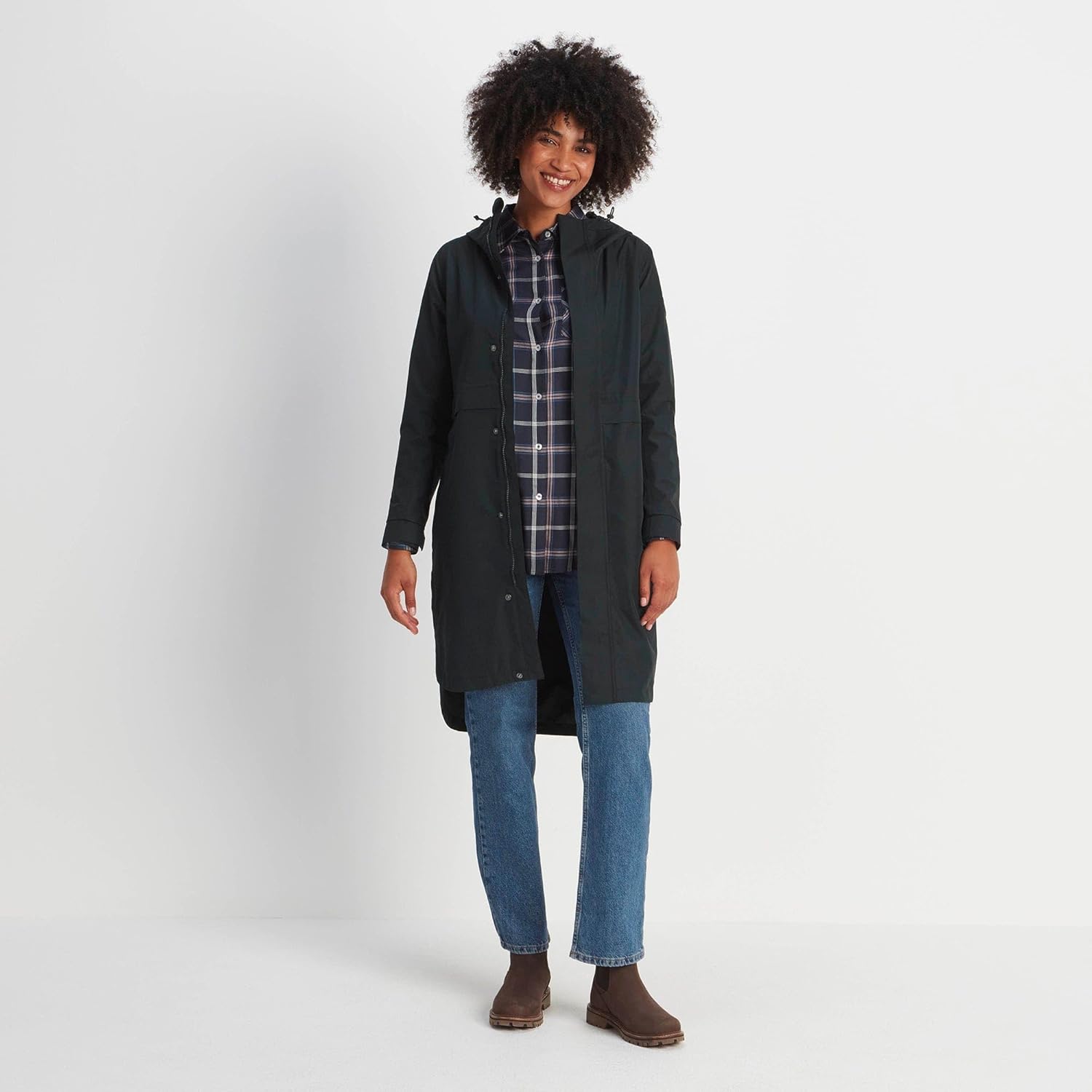 TOG 24 Womens/Ladies Saunter Long Waterproof Jacket (10 US) (Black)