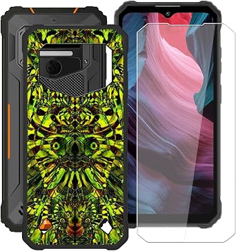 Phone Case for Oukitel WP23 Plus 6.52", with [1 X Tempered Glass Screen Protector], Ultra-Thin Soft Silicone Skin, Black Shockproof Bumper Cover for Oukitel WP23 Plus - Green Goblin