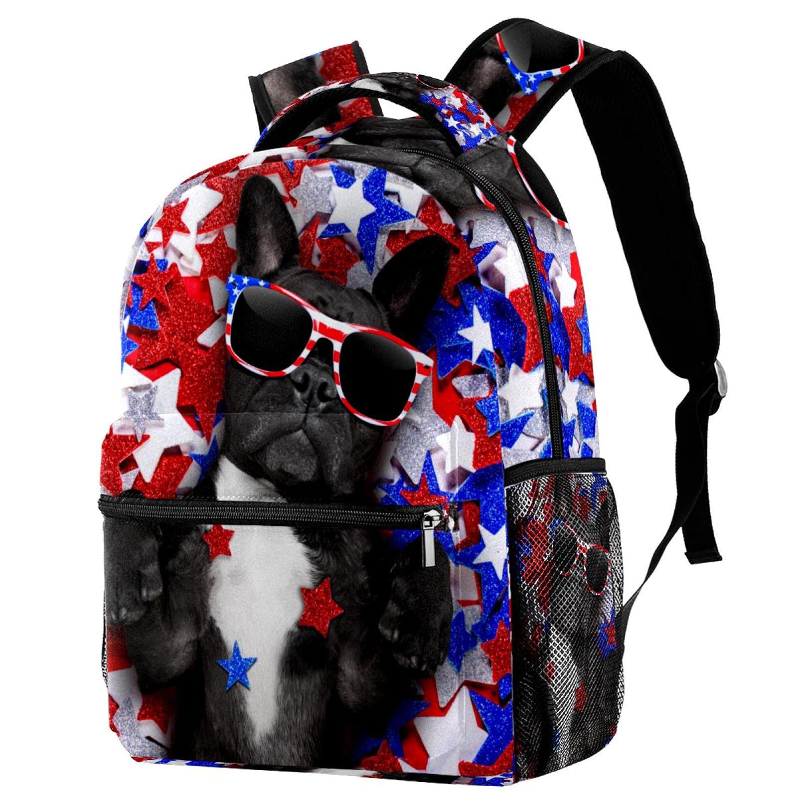 Sac à dos d'école bouledogue français 40cm pour ordinateur - 7