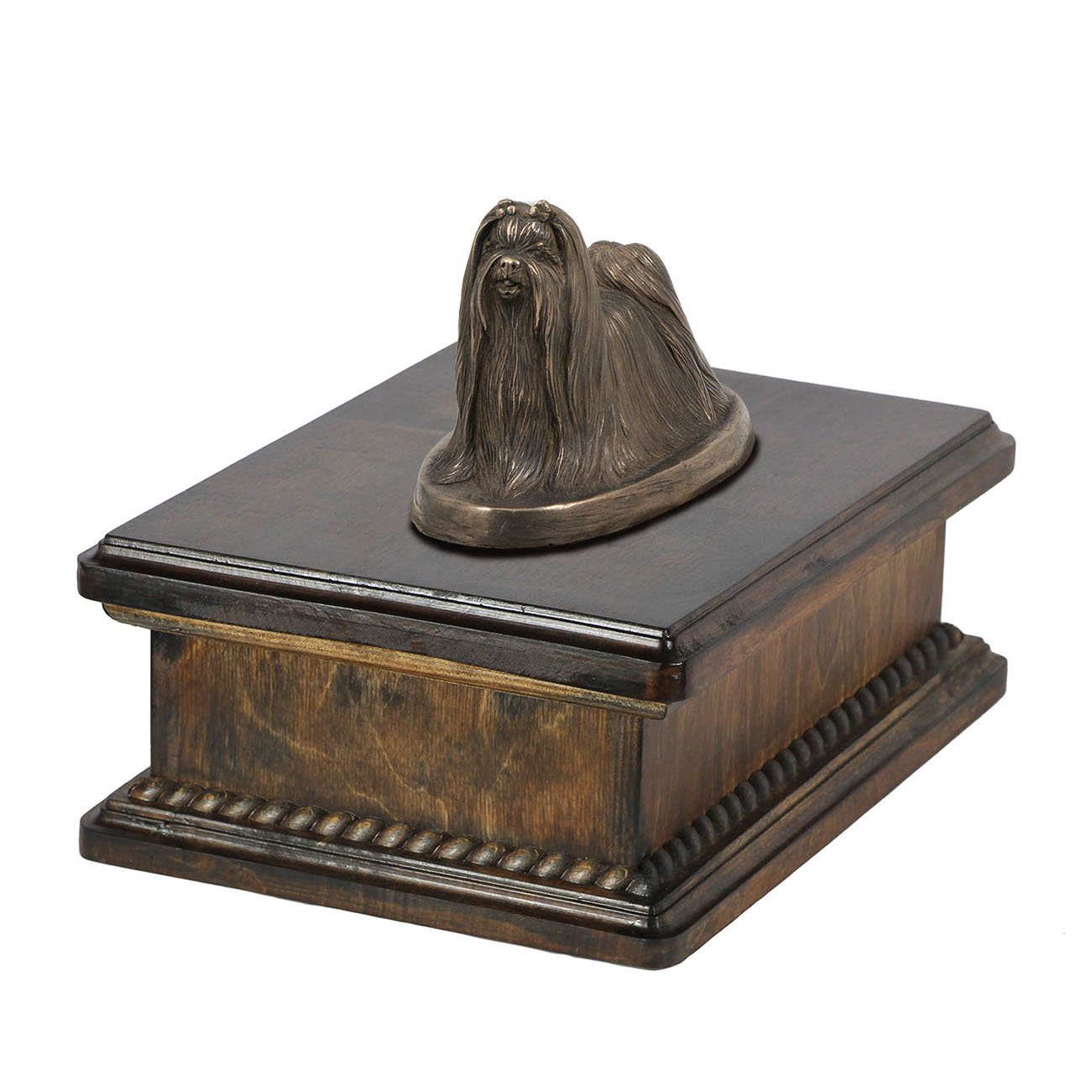 Art-Dog Urna conmemorativa perro maltés de 5l con estatua de mamá sentada en bronce