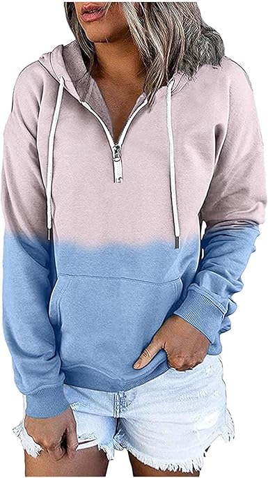 Amazon.com: Ropa de otoño para mujer, sudaderas ligeras con cremallera,  sudaderas con capucha, sudaderas de manga larga, casual, teñido anudado :  Ropa, Zapatos y Joyería