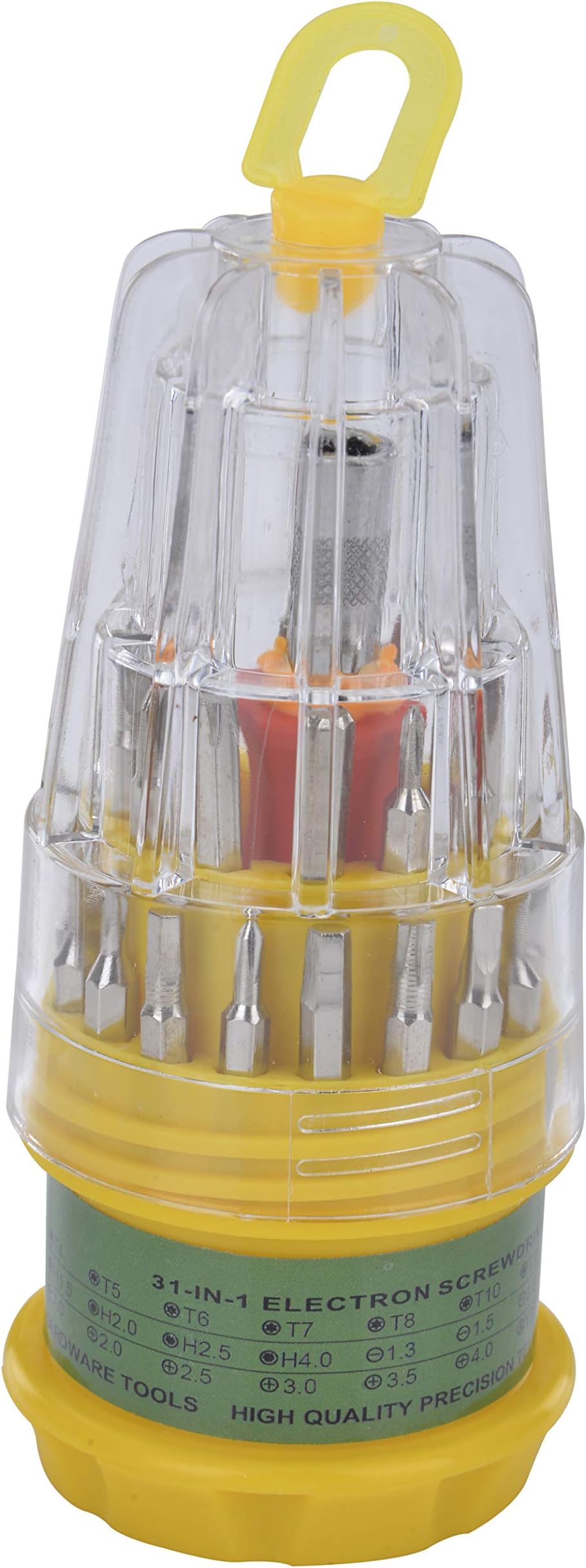 IZOM 6036 31 in 1 Precision Screwdriver Set (Yellow, Chrome Finish, 31-Pieces)