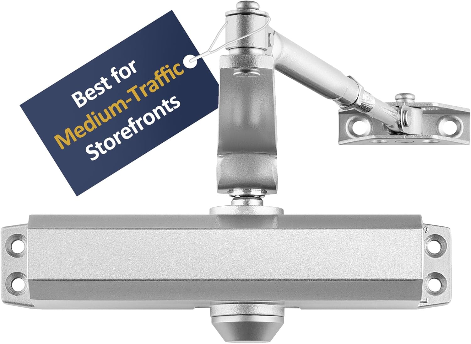 Lawrence Medium Duty Commercial Automatic Door Closer - Surface-Mounted Auto Door Closer for Home, Garage & Light Commercial Door Use - Embassy Series LH534