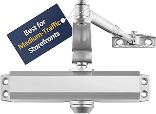 Lawrence Medium Duty Commercial Automatic Door Closer - Surface-Mounted Auto Door Closer for Home, Garage & Light Commercial Door Use - Embassy Series LH534
