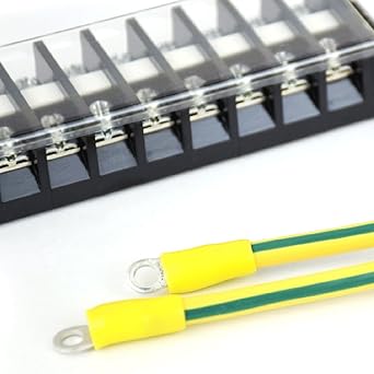 Amazon 端子台 T20c用 接続ケーブル 黄 緑色 Kiv 5 5sq 長さ 0 2m 丸型圧着端子 5 5 S4 Tv 多芯ケーブル 産業 研究開発用品 通販