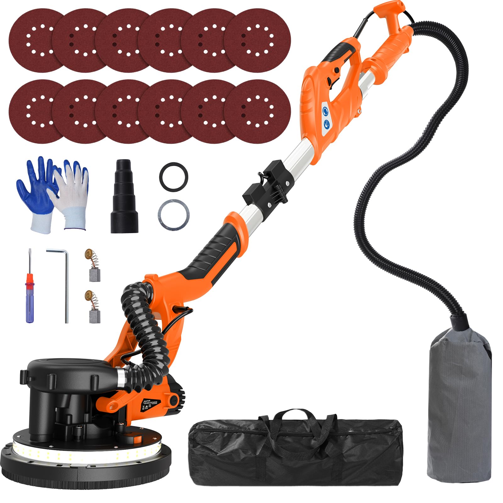 Drywall Sander with Vacuum Dust Collector, IMQUALI® 6.8A 750W