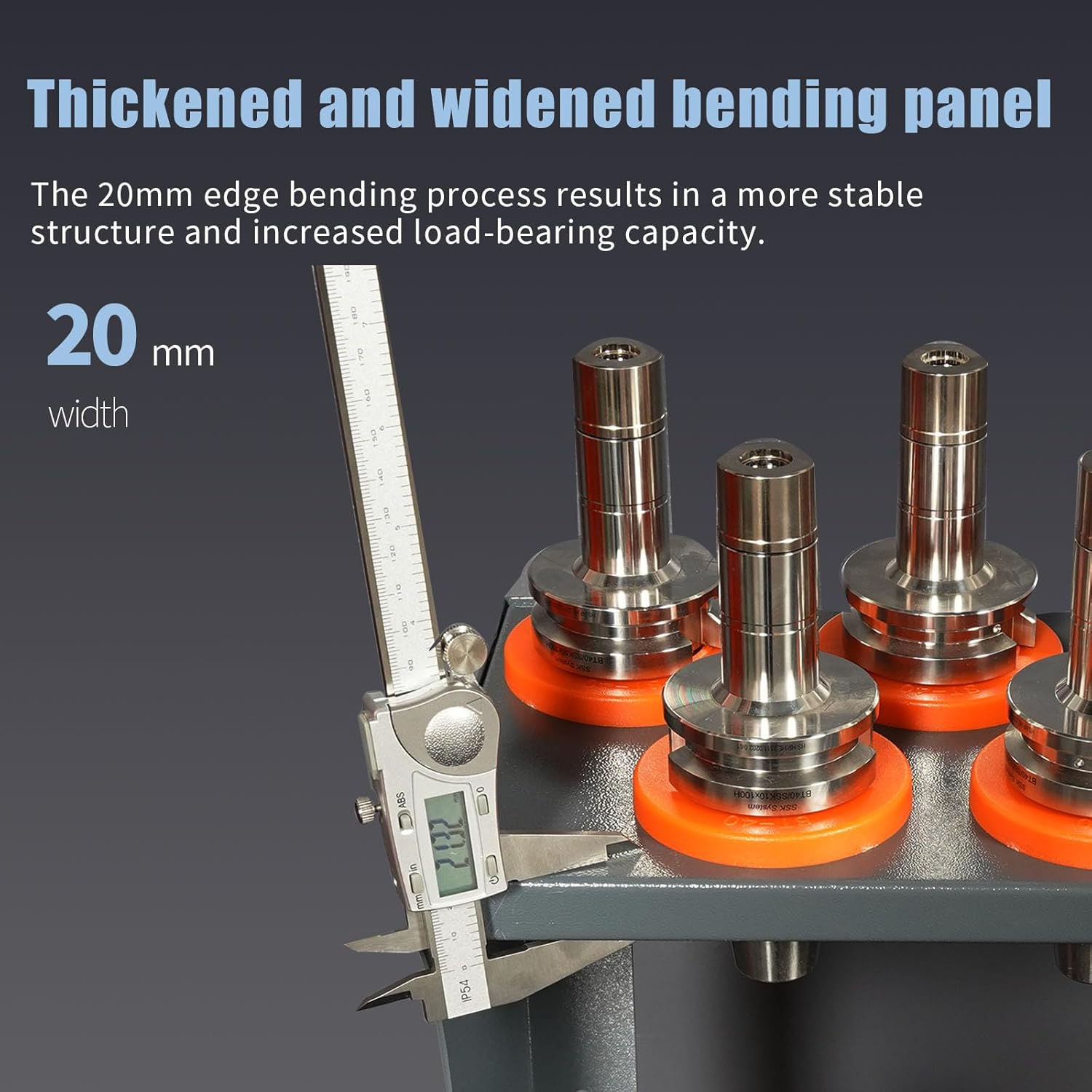 cnc tool holder rack Wall-mounted cnc tool rack Suitable for various small CNC tool holders (Double layer, HSK63-10PCS)