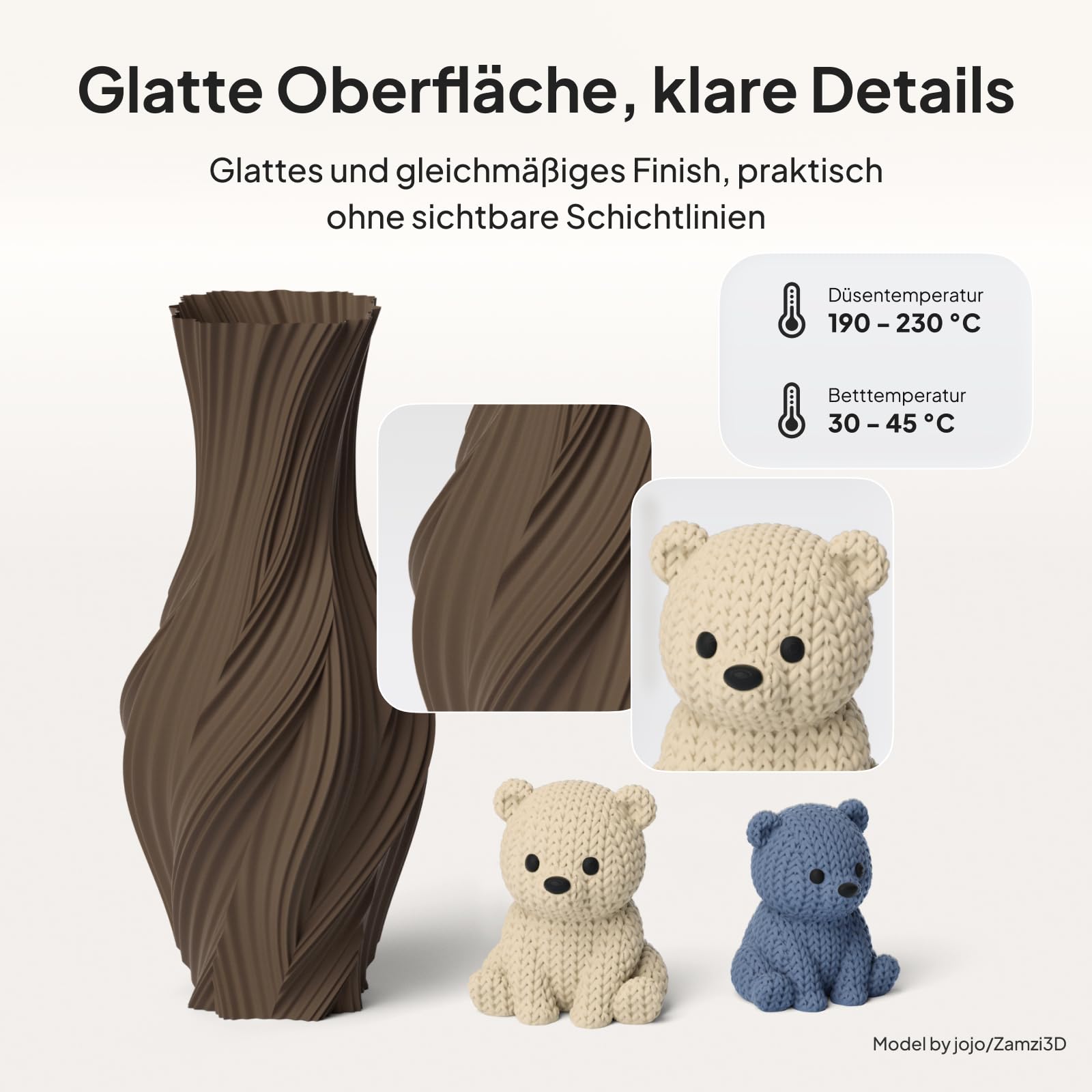 DEEPLEE PLA PRO Filament 4 kg czerwony/żółty/ciemnoniebieski/zielony | Szpula kartonowa, gładka powierzchnia, czyste owinięcie, filament do drukarki 3D 1,75 mm, dokładność wymiarowa +/- 0,02 mm