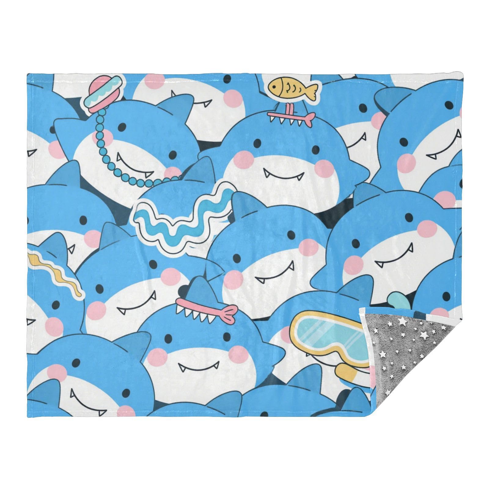 Couverture pour adolescente canapé plaid dauphin bleu lit enfant 50x70