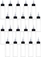 Vista 12 de 6 botellas de plástico de 8 onzas con tapa superior giratoria, botellas dispensadoras transparentes de 8.5 fl oz, botella vacía para líquidos