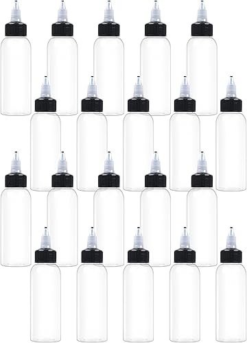 Miniatura 12 de 6 botellas de plástico de 1 onza con tapa superior giratoria, botellas dispensadoras transparentes de 1.0 fl oz, botella vacía para líquidos