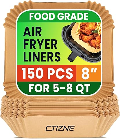 Air Fryer Liners Disposable, 150Pcs 8" Square [Food Grade...