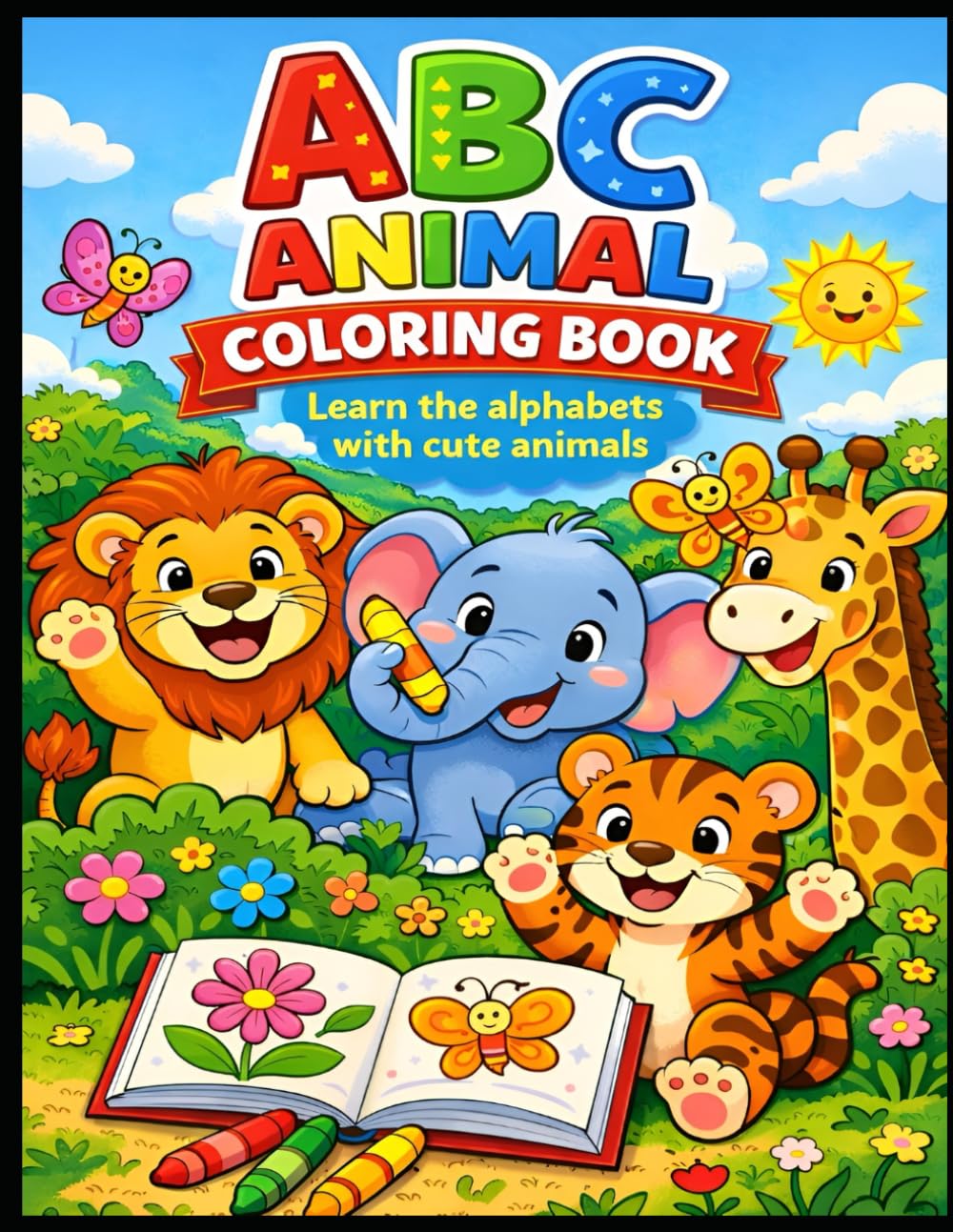 ABC Animal Coloring Book: Learn the alphabets with cute animals