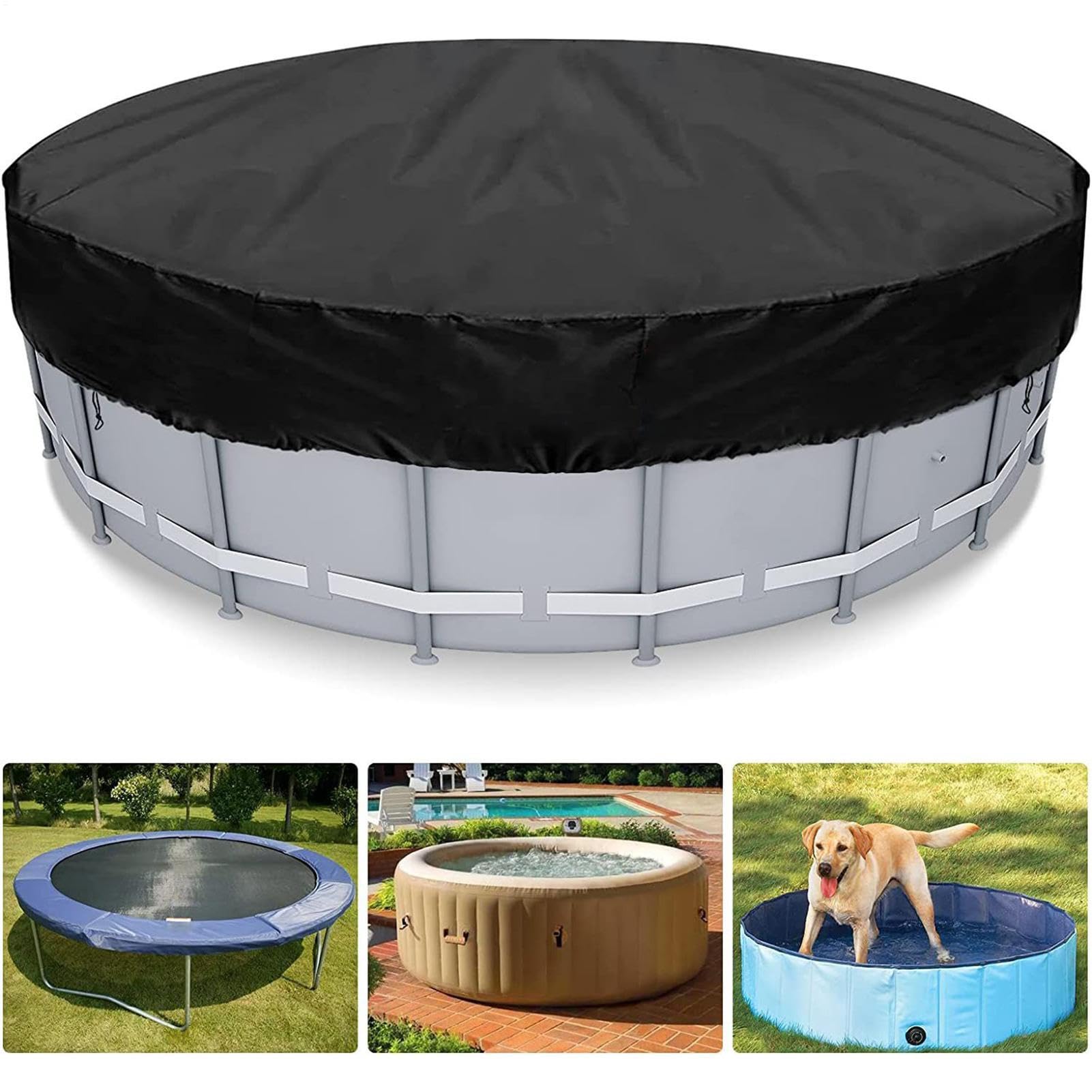 Staubdichte Poolabdeckung mit Kordelzug, winddicht, Oxford-Gewebe