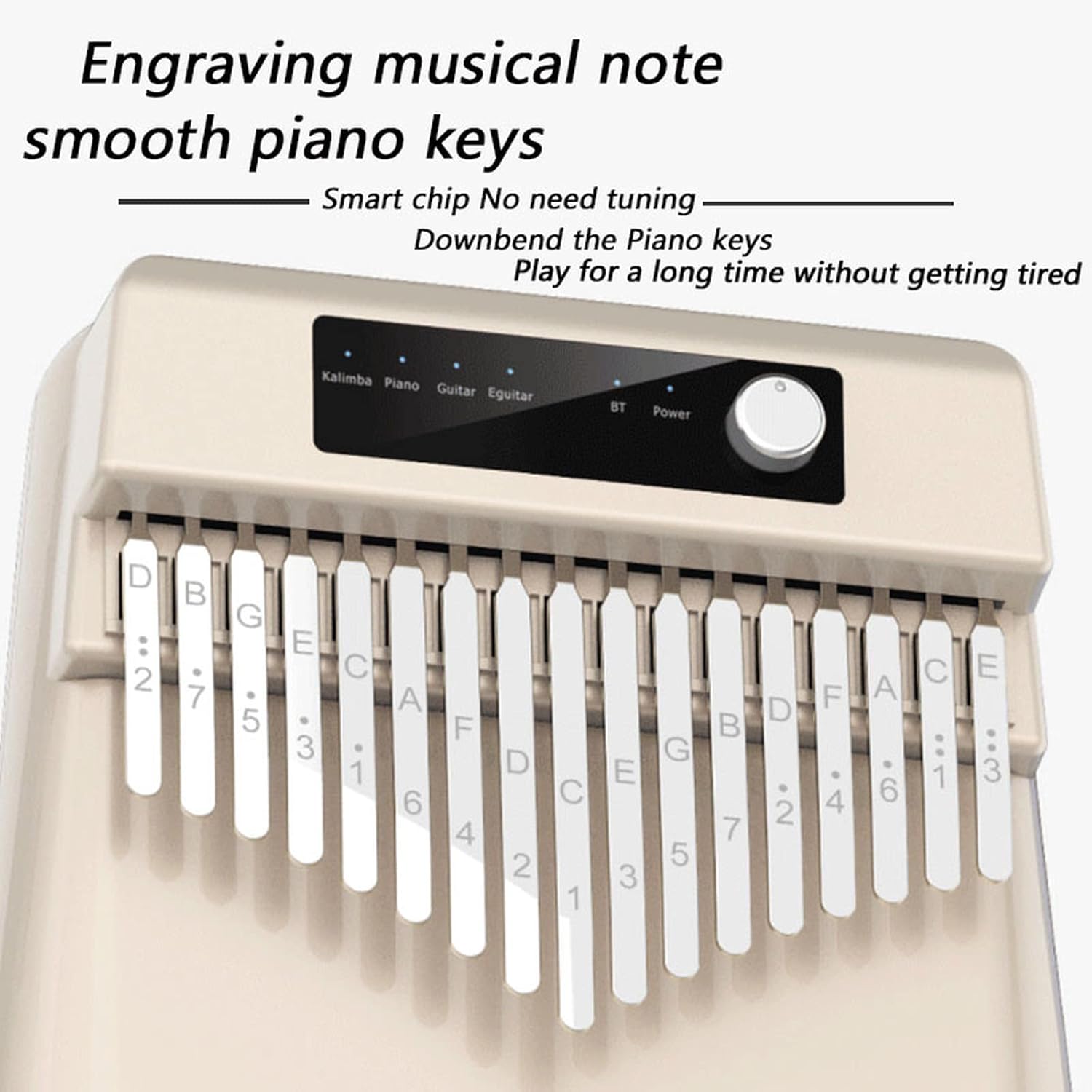 Smart Electronics Kalimba 17 Keys Thumb Piano,4 Kinds of Timbre,Portable Musical Instrumen Bluetooth Speaker,Perfect Gifts for Adults Children Beginners and Music Lovers coffinsea