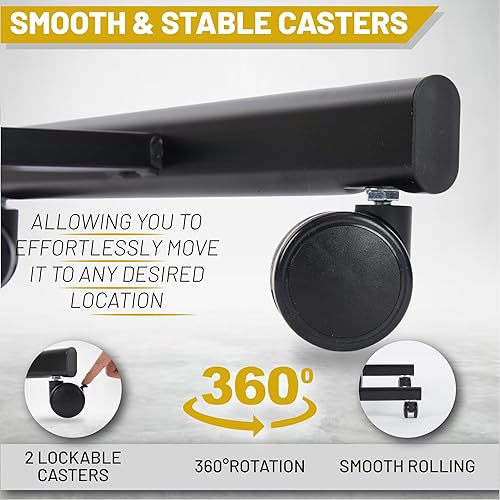 Miniatura 4 de Escritorio móvil para laptop, altura ajustable, pequeño soporte rodante para colocar sobre la cama, podio para profesores con ruedas, 19 pulgadas de