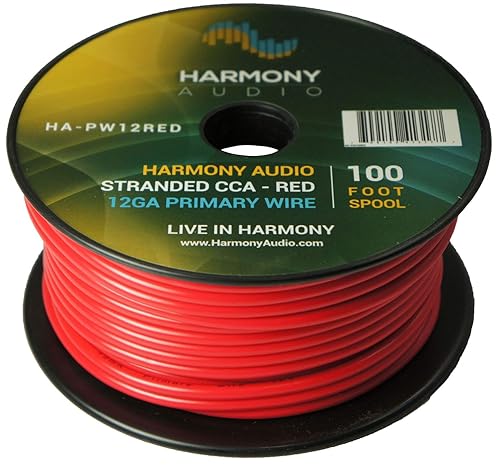 Miniatura 25 de Harmony Audio HA-PW12YELLOW Cable de alimentación o tierra de un solo conductor calibre 12 amarillo de 100 pies para audio de coche/remolque