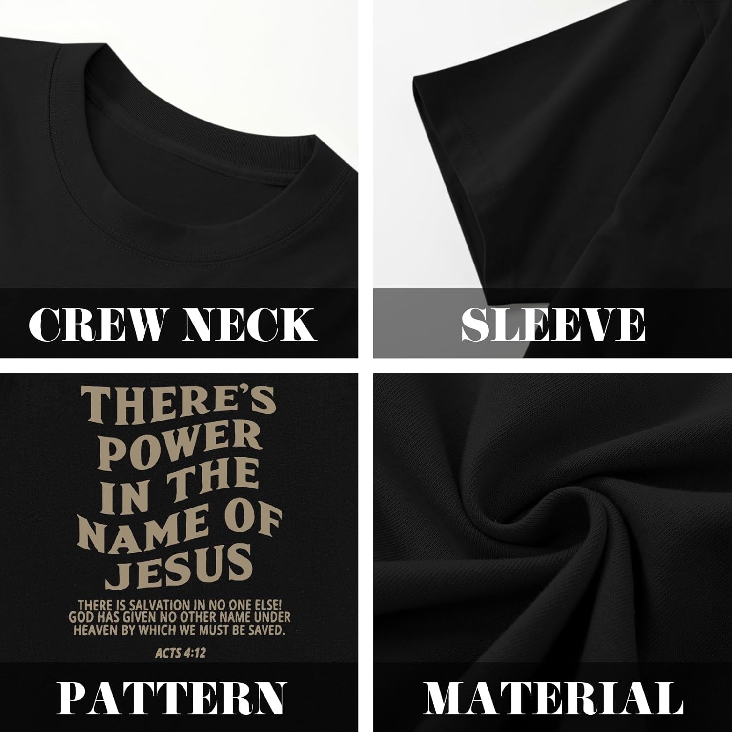 Christian Shirts for Men Jesus Saves Shirt Religious Faith Tshirt Inspirational Bible Verse Graphic Tee Tops - Image 6