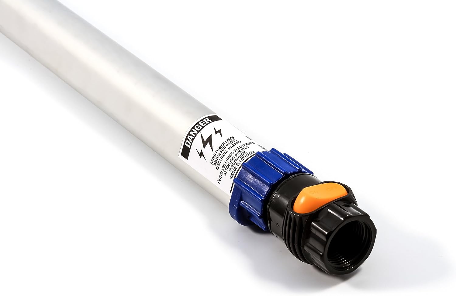 Camco Flow-Through Wash Brush with Push Button Telescoping Handle - Connect to Standard Water Hose to Clean Your Vehicle | Great for RV, Truck Boat and Car Washing - (41960), White