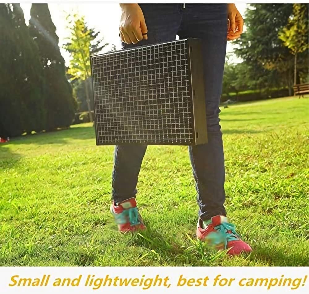 BBQ Charcoal Grill, Barbecue Grills Folding Portable Lightweight Small Barbecue Grill Tools For Outdoor Grilling Cooking Camping Hiking Picnics Tailgating Backpacking Party Father's Day Gift image 5