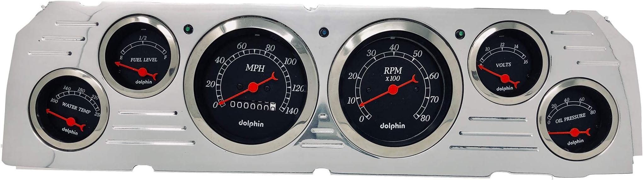 1964 1965 1966 Chevy Truck 6 Gauge Dash Cluster Panel Set Mechanical Black