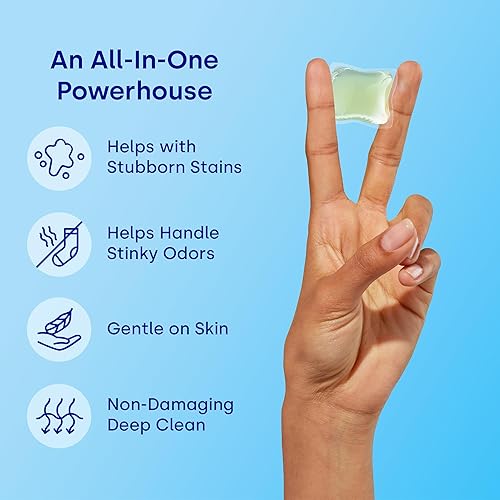 Miniatura 3 de Dropps Cápsulas de detergente para ropa para manchas y olores sin perfume limpia profundamente las telas  Mantiene la ropa fresca  Previene olores
