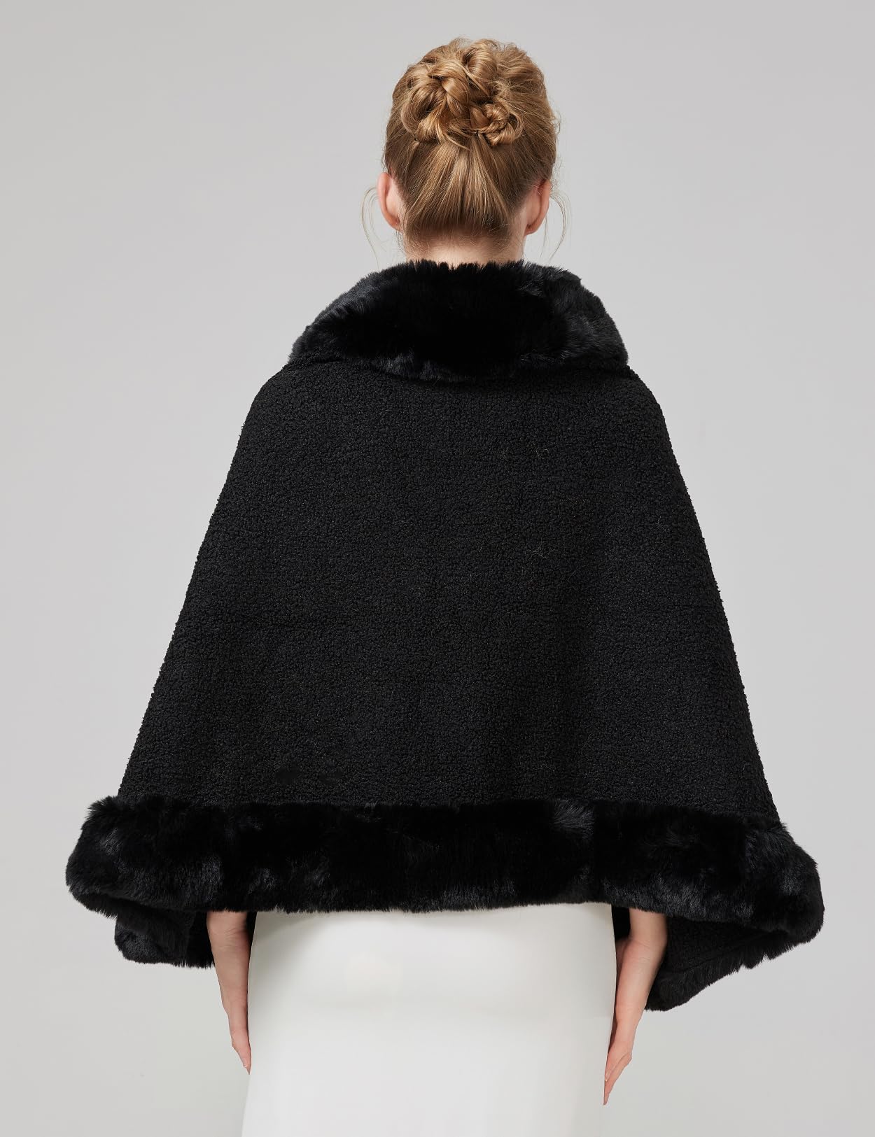 BEAUTELICATE Donna Stola Scialle Pelliccia Sintetica Coprispalle Sciarpa Bolero Calda Elegante per Sposa Damigella Matrimonio Invernale Cerimonia
