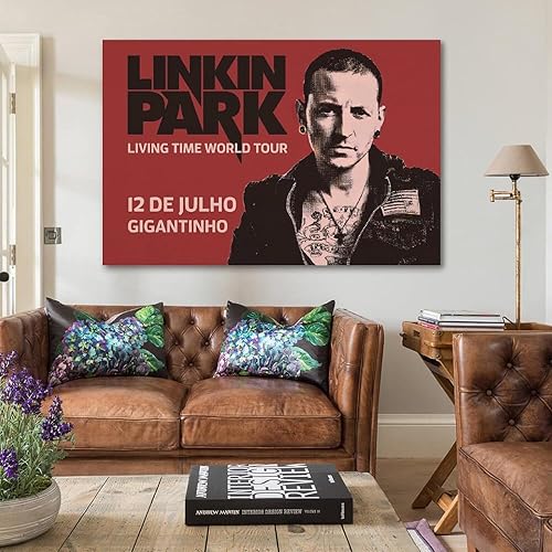 Miniatura 5 de Póster de música rock de LinKin Park, pintura artística, arte de pared estético, lienzo para decoración de dormitorio, 16 x 24 pulgadas (15.7 x 23.6